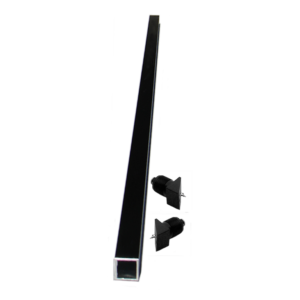 black aluminum brace for railing stairs