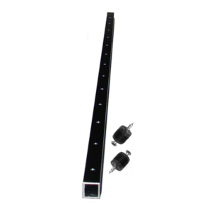 black aluminum brace for railing