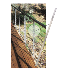 cable deck railing and brace
