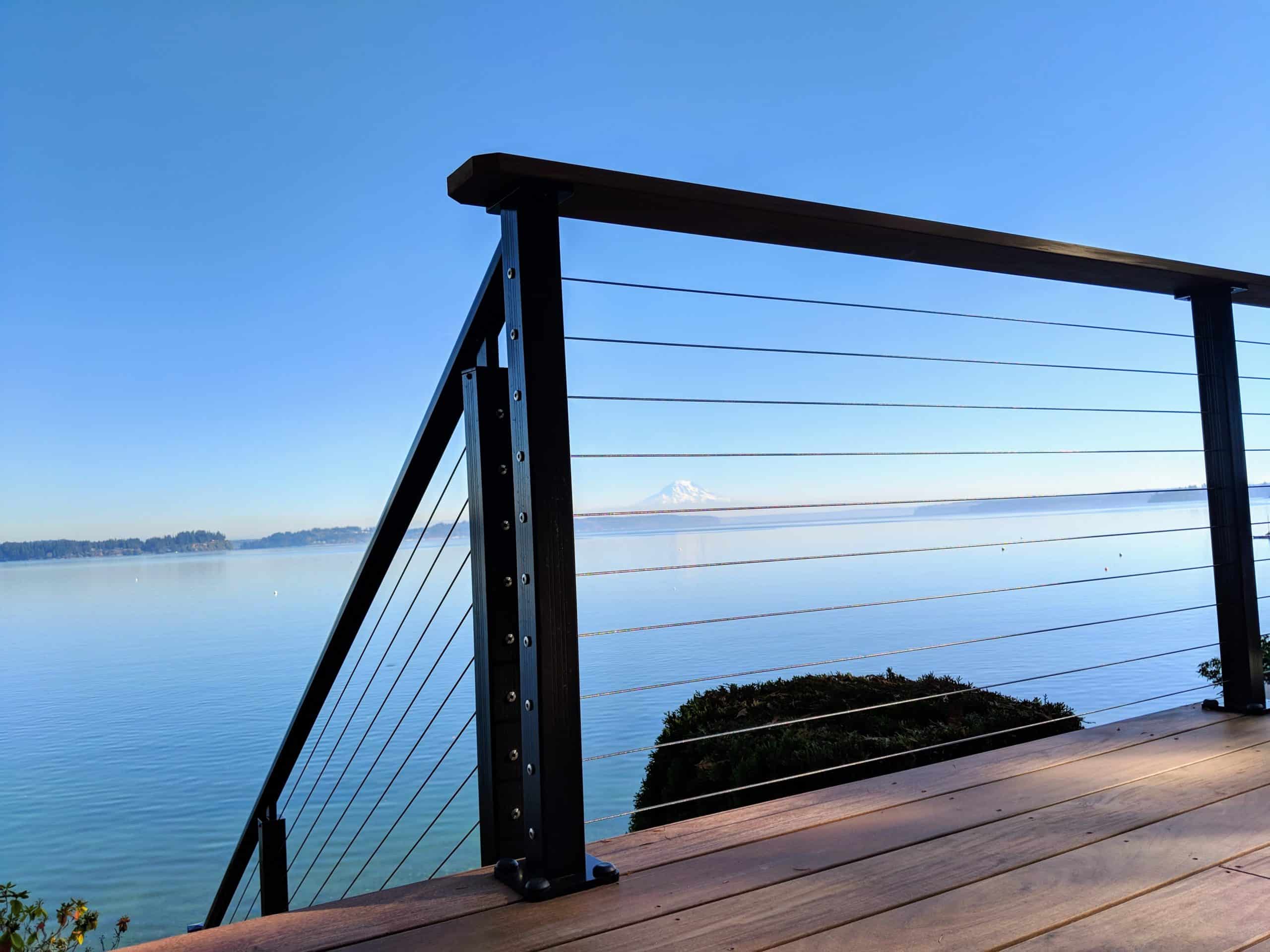 cable railings by the ocean