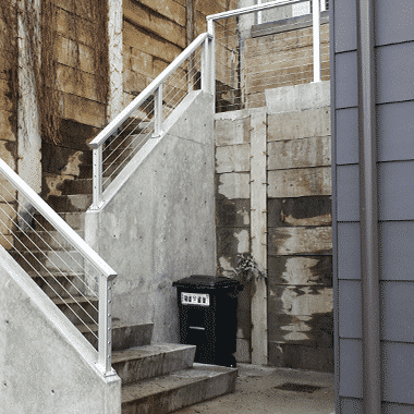 stone cable railing stone cable railing
