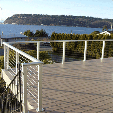 RailFX Silver Aluminum Cable Railing with Iron RailFX Silver Aluminum Cable Railing with Iron
