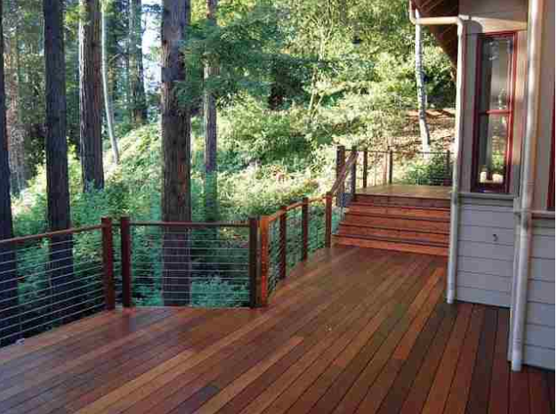 cable railing in a home