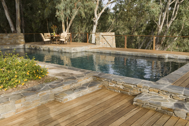 pool with cable railing