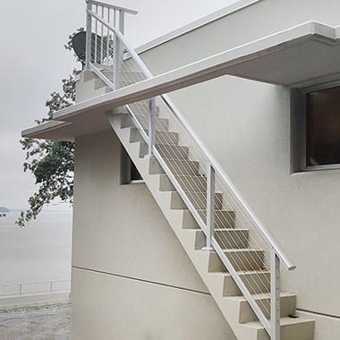 modern aluminum stair railing