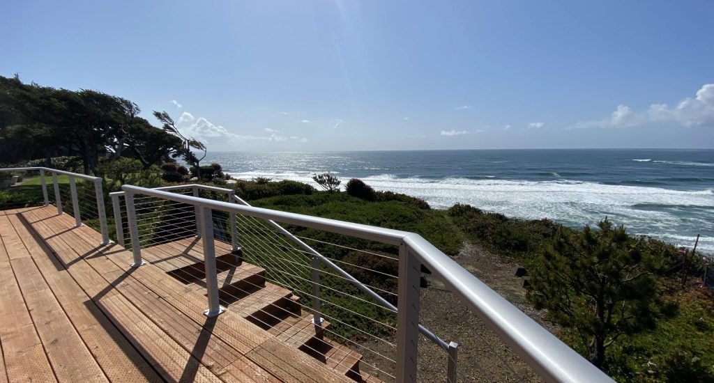 Oregon Beachfront Cable Railing Installation