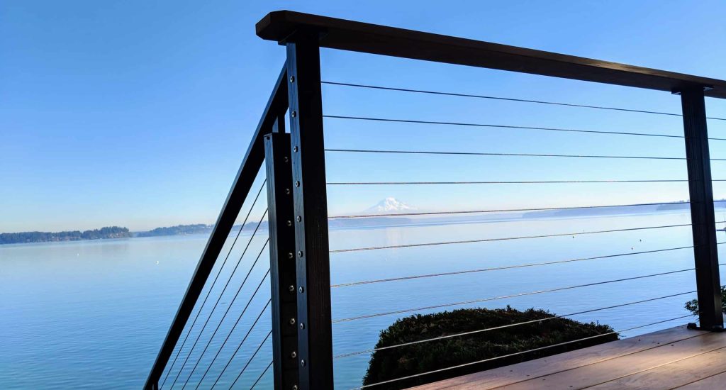 cable railings by the ocean